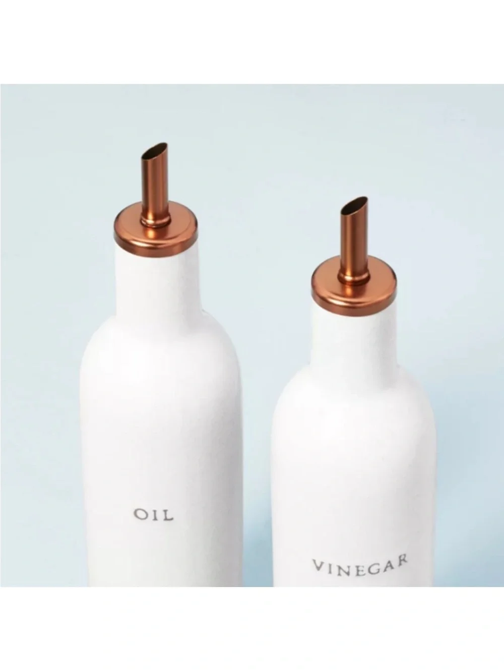 NEW IN BOX Hearth & Hand With Magnolia 2pc Oil & Vinegar Stoneware Bottle Set